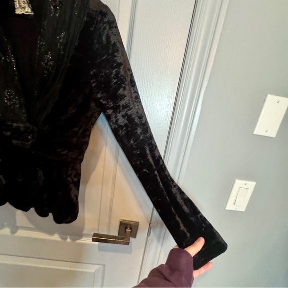 VTG GV2 Goth Lolita Jacket Sz S Crushed Velvet Vampire Punk Whimsigoth Halloween - Picture 8 of 16